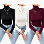 (KIT COM 3) Cacharrel Tricot Gola Alta - PROMOÇÃO DE INVERNO
