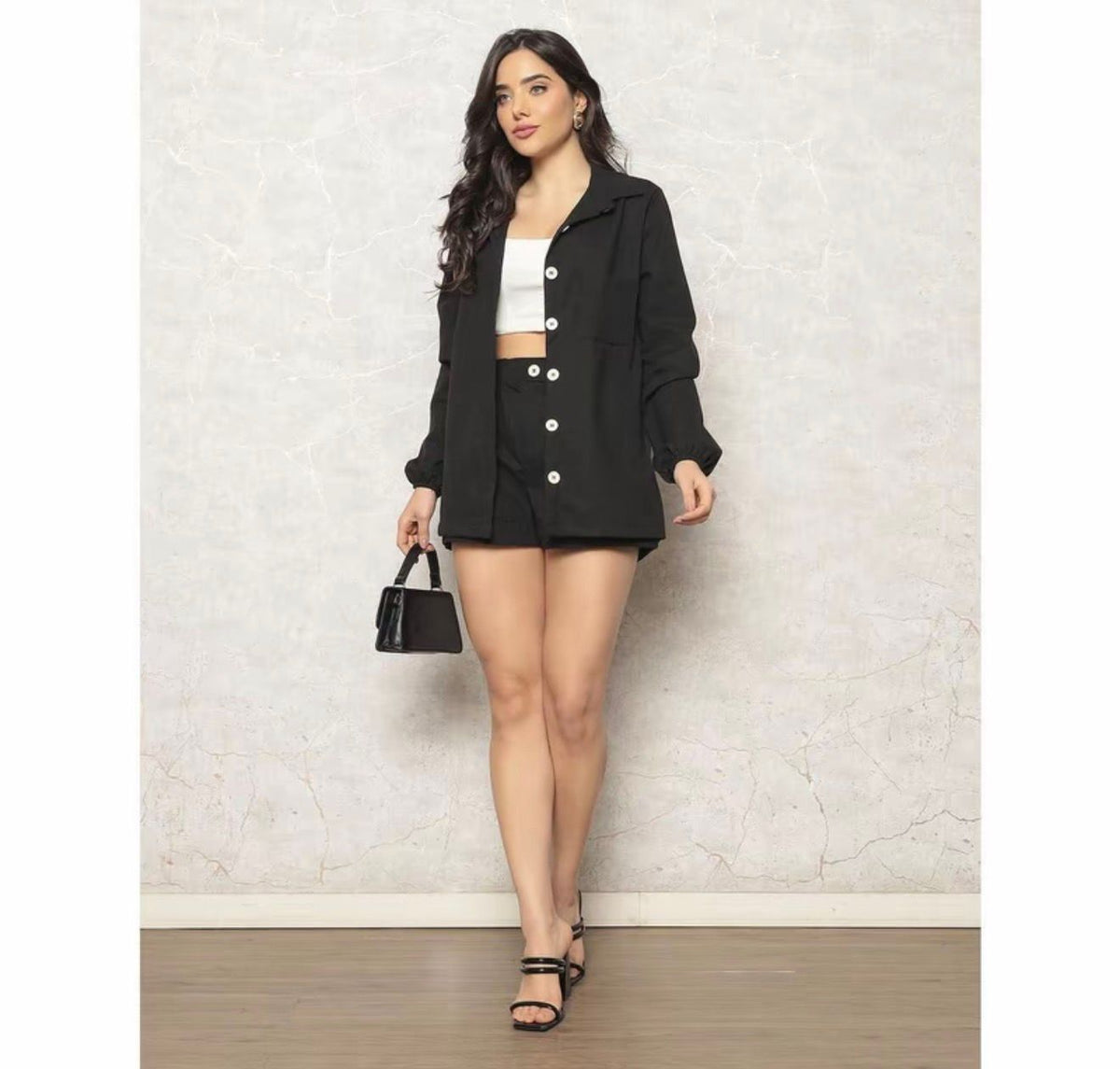 (KIT COM 2) Conjunto Feminino Linho Camisa e Short [PROMO DIA DAS MÃES]
