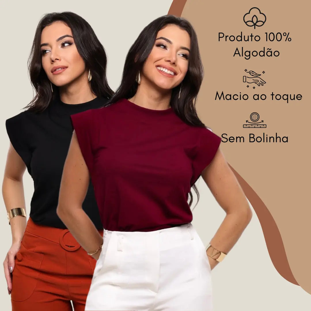 (KIT COM 3) Camiseta Muscle Tee Regata Ampla Ombreira