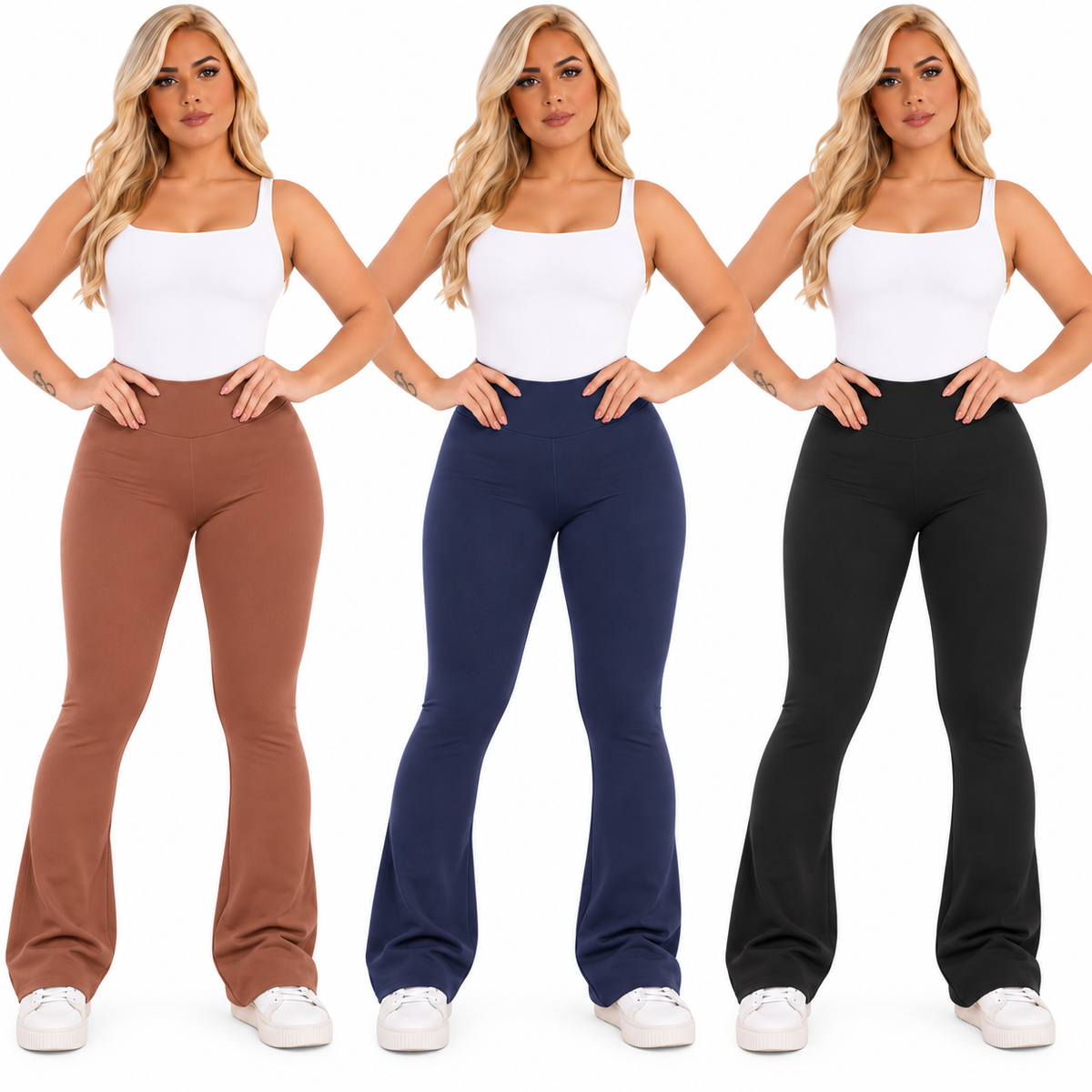 (KIT COM 3) Calça Legging Flare Flanelado (MEGA PROMOÇÃO)