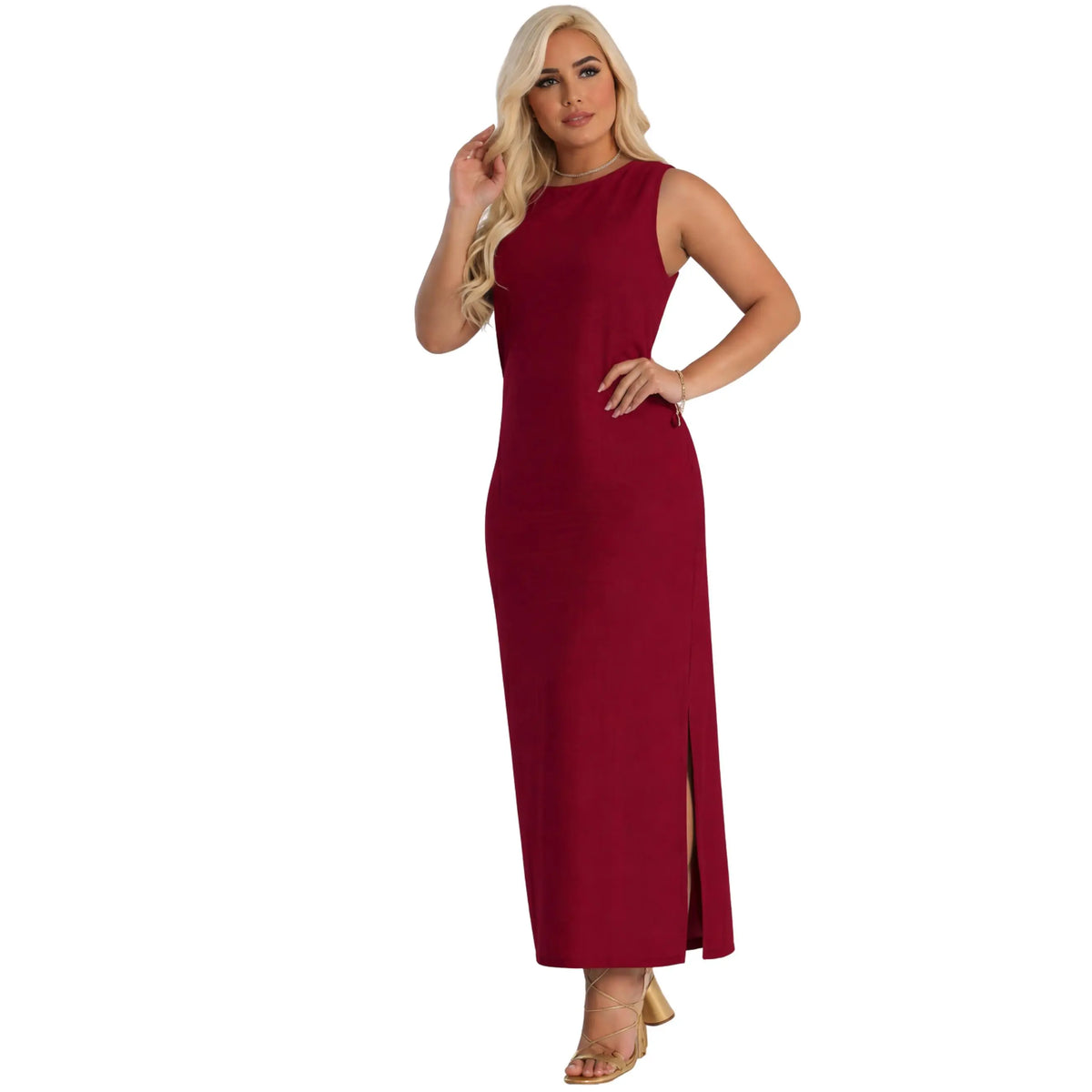 Vestido Longo Linho Regata (MEGA LIQUIDAÇÃO)