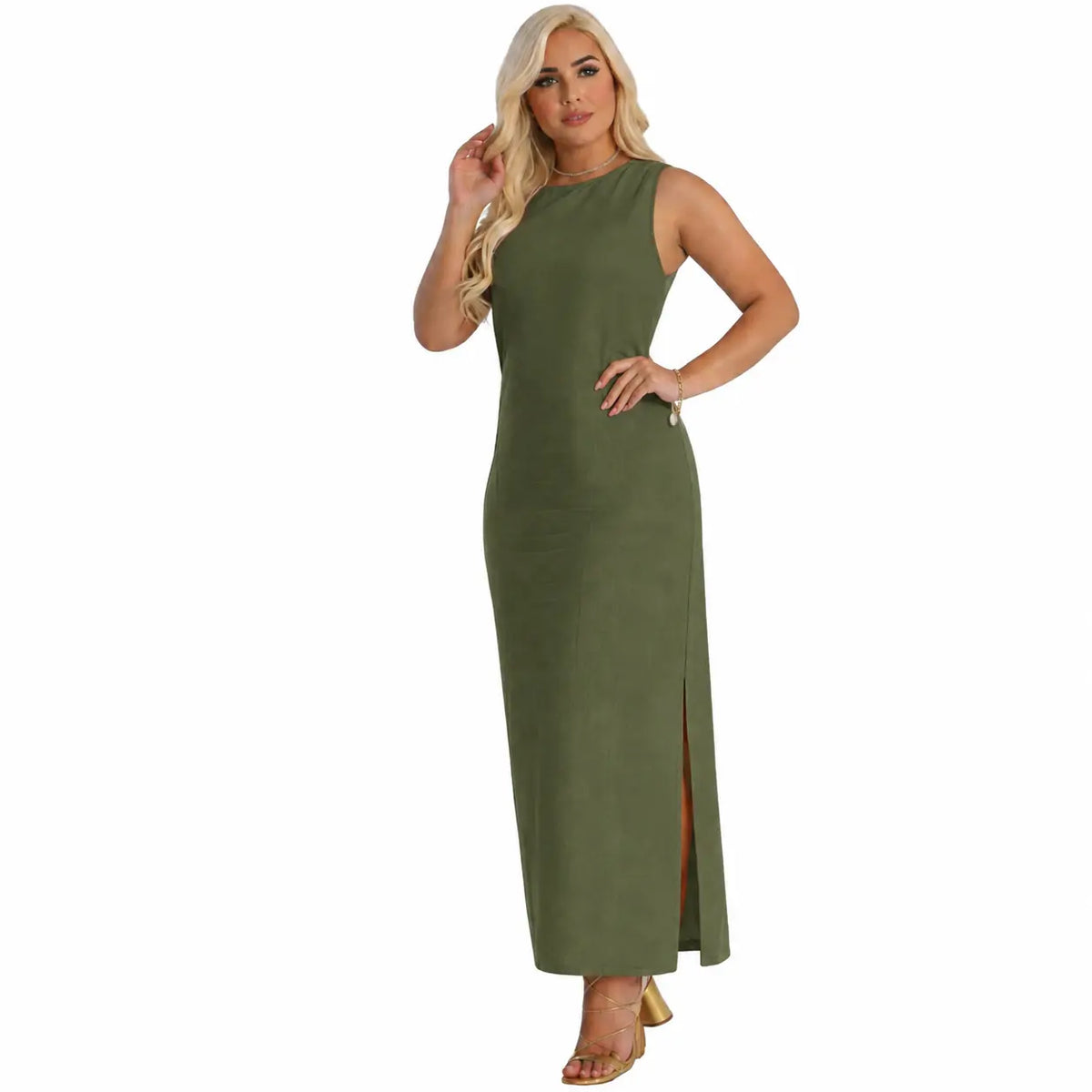 Vestido Longo Linho Regata (MEGA LIQUIDAÇÃO)